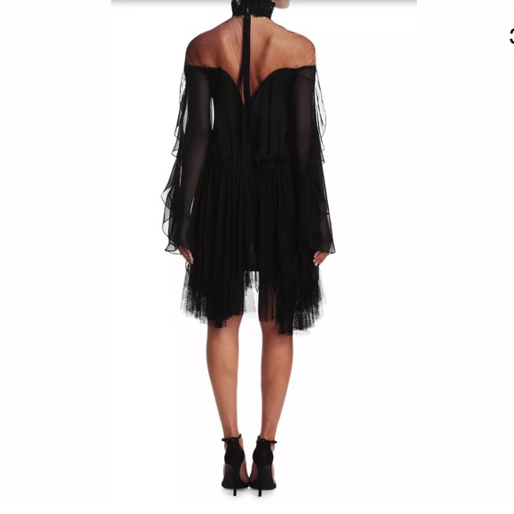 JONATHAN SIMKHAI GATHERED LAYERED BLK DRESS SZ 2 - Picture 3 of 3